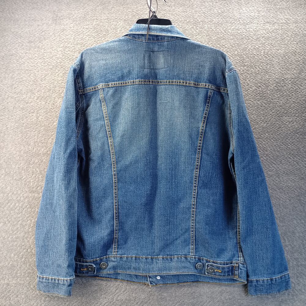 Levi Strauss Signature Gold Womens Denim Trucker Jacket Blue Large Classic - Picture 2 of 10